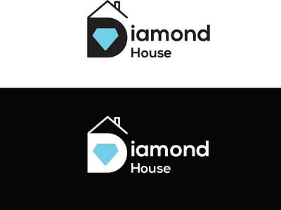 Diamond House Logo Design d letter logo design dimond logo fashion logo flat house logo icon illustration illustrator logo logo design logotype minimal minimilist shop logo