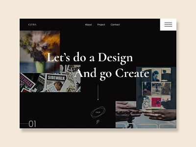 Creative Agency - Hero Page agency corporate creative design illustration landing page minimal portfolio typography ui ui design ux web design