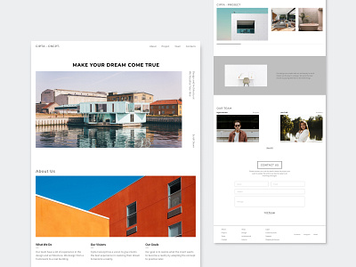 Architecture - Home Page architecture branding clean corporate creative landingpage minimal minimalist ui ui design ux web design