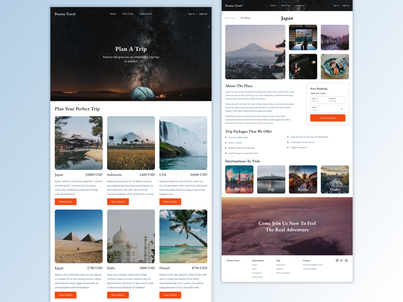 Pesona Travel - Checkout Trip Package by Syaiful Hamid on Dribbble