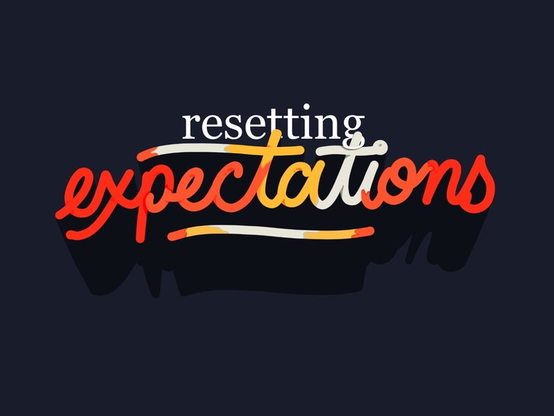 Resetting Expectationt design illustration procreate procreateapp type typography