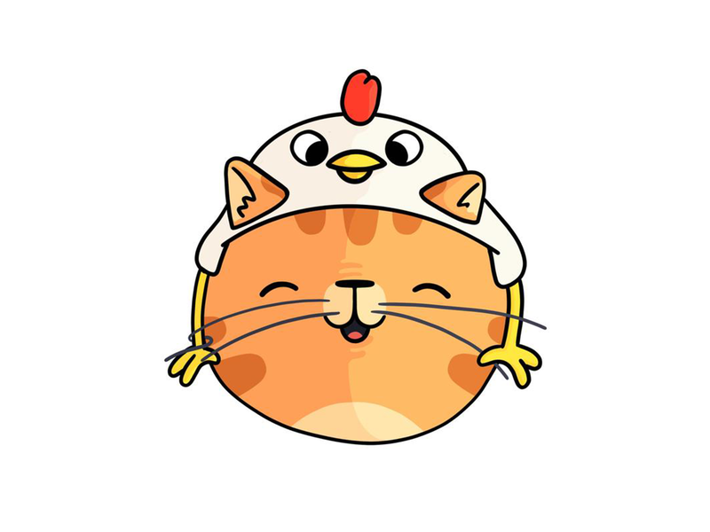 A Cat in a Chicken Hat cat chicken hat procreate