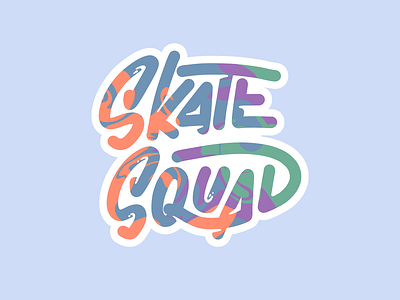 Skate Squad illustrator procreate skate sticker type typogaphy