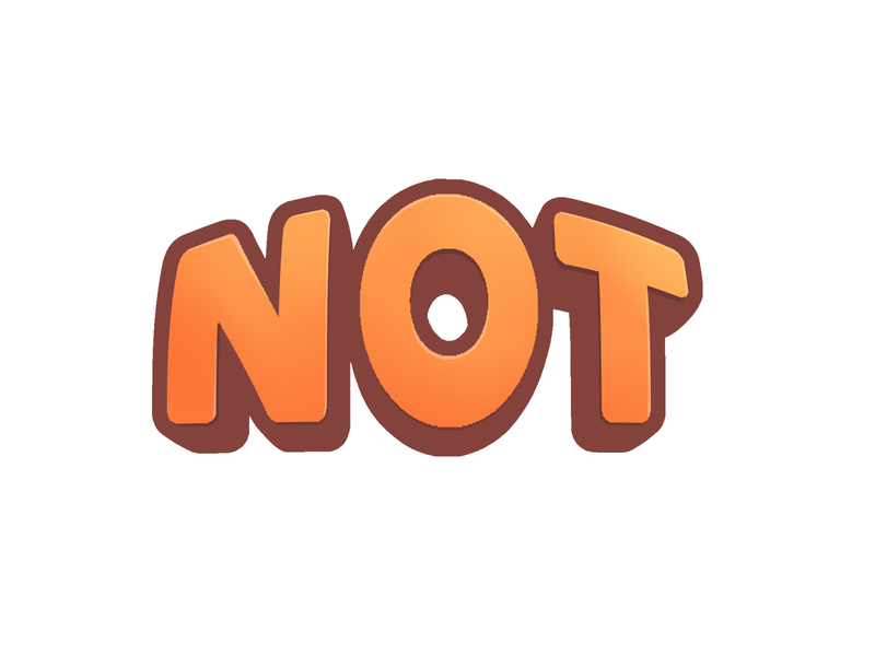 Not no procreate sticker type typography