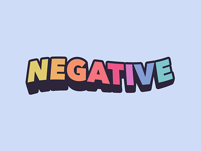 Negative no procreate sticker type typography