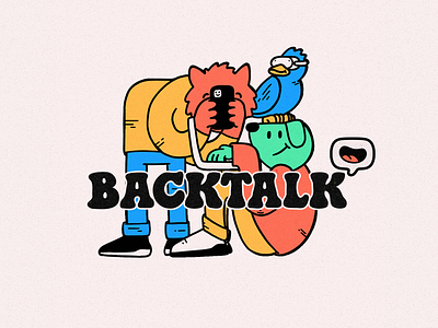 Backtalk backtalk black cartoon characters cooper cooper black illustration procreate procreateapp typography