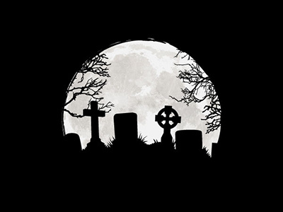 Ghosthunters ghost grave graveyard illustration spooky