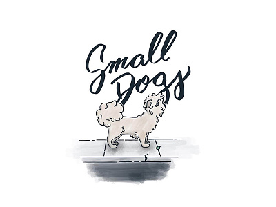 Small Dogs dog illustration tablet terrier typography