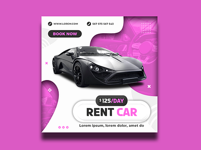 Rent Car Social Media Banner ads banner car graphic design luxury post promotion rent rental sale social media
