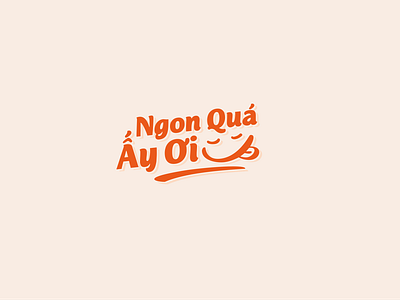 Logo Restaurant NGON QUA AY OI design illustration logo typography