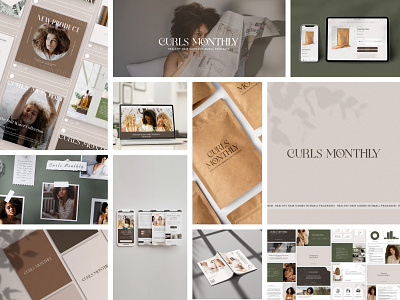 Branding for Curls Monthly beauty brand brand identity branddesign branding creativeagency curlyhair design elegant elegant brand graphic design hair care identity logo logodesign logotype moodbard ui webdesign website