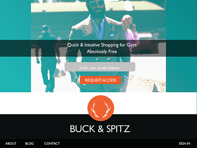 Landing Page for Buck & Spitz (3 of 3) api concierge e commerce mens clothing mens style menswear mobile online shopping