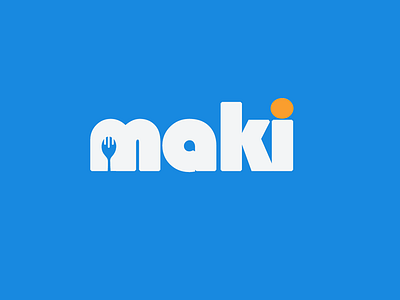 Logo Package and Design Theme for Maki app contrast design dining experience food graphic logo menu mobile restaurant startup