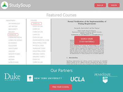 Studysoup Home Page Part 3 college design education landing page learning login sign up startup study notes web app
