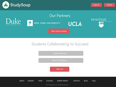 Studysoup Home Page Part 4 college design education landing page learning login sign up startup study notes web app