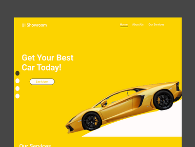 Car Show room ui ux design website design