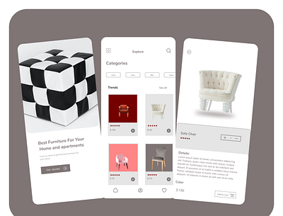 Furniture app abdullahdesign chair design figma mobile app ui ux