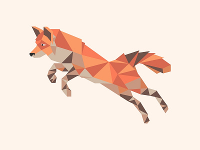 Geometric Fox colour design fox geometric planes simplistic wallpaper