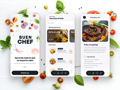 Cooking classes App Mobile app design graphic design ui ux