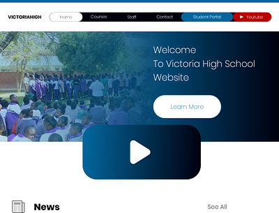 Victoria High School Landing Page design graphic design illustration ui ux web design