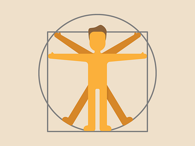 Vitruvian Man illustration