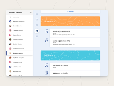 aem - Calendar design health interface ui ux webdesign