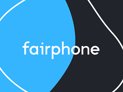 fairphone logo blue branding design logo organic typography vector