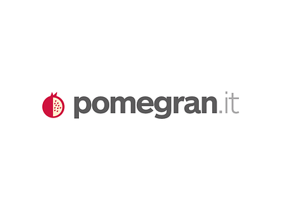 Pomegranit icon logo pomegranate typography