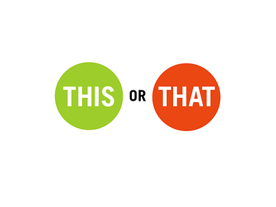 This or That app choice icon logo typography