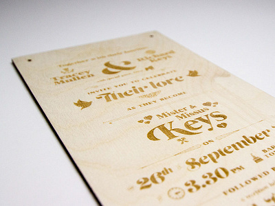 Laser Etched Wedding Invites