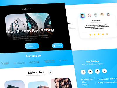 The Estates - Real Estates Landing Page UI Concept concept ui design graphic design minimal real estates ui ui design user interface website