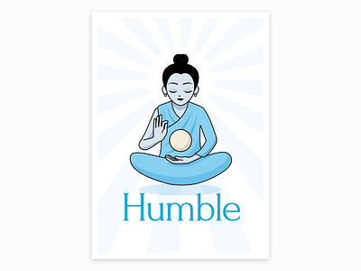 Humble core value buddha core humble poster value zen