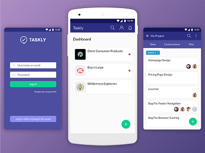 Taskly Mobile App UI