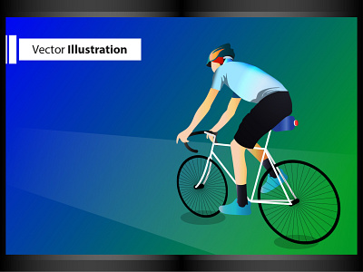 Man riding Bicycle vector illustration