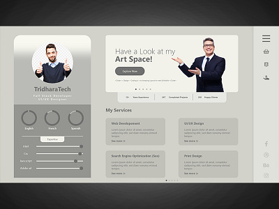 Personal CV/Business portfolio website branding graphic design ui ux