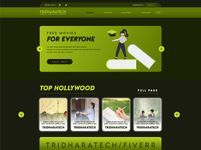 Movie Website Template created Using webflow fully responsive