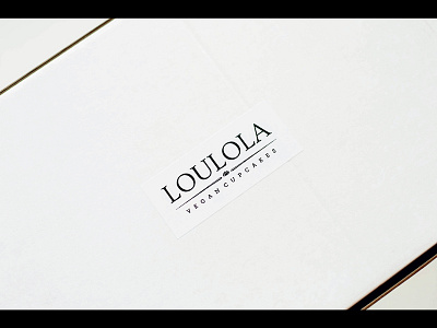 Loulola Vegan Cupcakes box black black and white box cupcakes food logo sticker type typography vegan vegetarian white