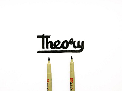 Theory lettering calligraphy custom design graphic design hand drawn hand lettering handwritten lettering logo script typeface typography