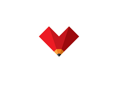 Drawing Love brand branding drawing heart icon logo logotype love mark minimal pencil simple