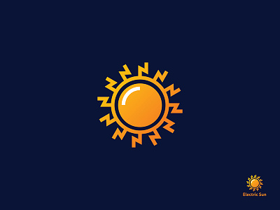 Electric Sun logo brand branding electric icon light logo logotype mark minimal simple sun yellow