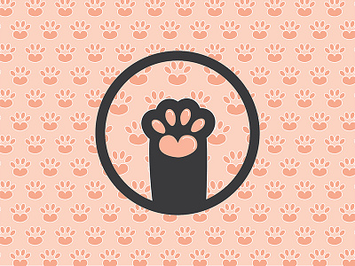 High meow! cat cute heart illustration kitten kitty lovely pattern paw pink sticker sweet