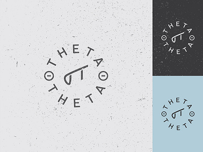Theta Pi Theta logo brand branding circle design greek logo logotype mark minimal simple stamp texture