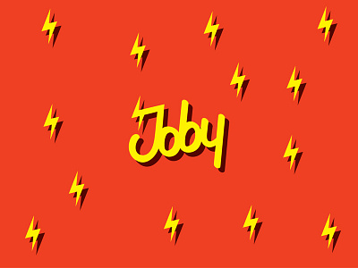 Joby branding colorful hand drawn hand lettering handwritten lettering letters lightning bolt logo pattern shadows typography