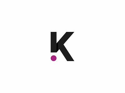 K letter black brand branding creative letter logo logotype monogram purple type typo typography