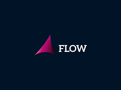 Flow logo abstract brand branding clean dynamic gradient logo logotype mark minimal modern simple
