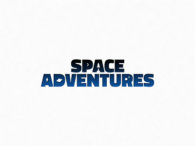 Space Adventures brand cosmos logo logotype moon planet rocket saturn space stars texture typography