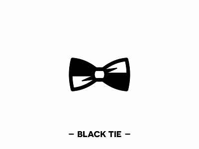 Black Tie black bold bowtie brand elegant logo logotype modern monochrome simple tie white