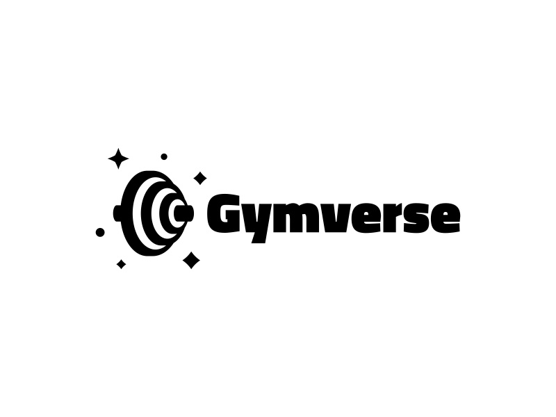 Gymverse universe strong strength stars space logotype logo health gym fit branding brand