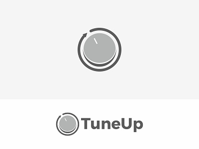 Tune Up brand branding control gray grey logo logotype music regulator speaker tone volume