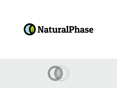 NaturalPhase brand branding circle green grid leaf logo logotype minimal moon nature simple